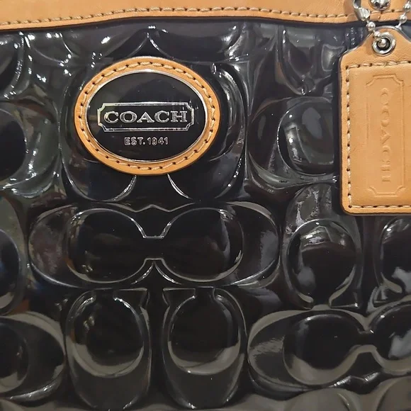 Coach Black and Tan Tote Bag - Picture 12 of 16